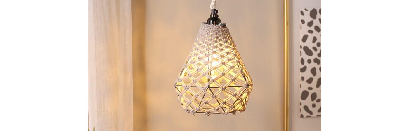Handmade Macrame Light Holder Lamp